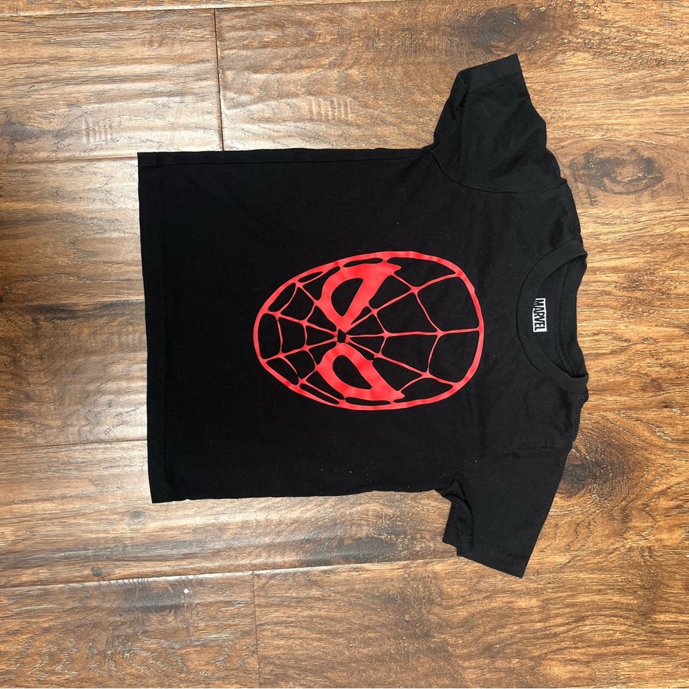 2 SHIRTS FOR 5 dollars  Black Tee with Red Spider-Man Graphic